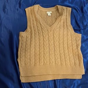 Brown cashmere sweater vest